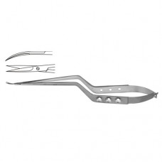 Potts Micro Scissor Curved - Bayonet Shaped Stainless Steel, 23 cm - 9"